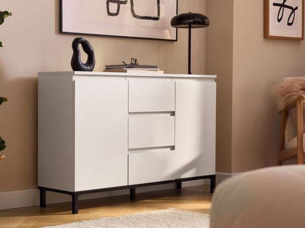 Storage Cabinet With 3 Drawers and 2 Doors