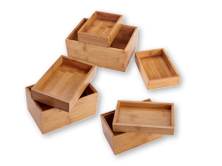 MIOMARE(R) Bamboo Bathroom Storage Set