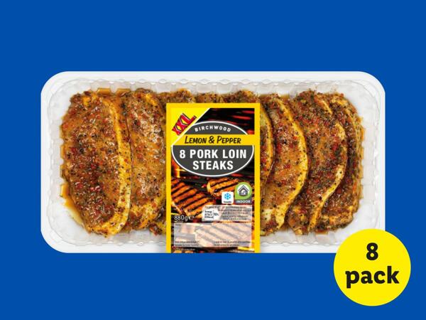 Birchwood 8 Lemon & Pepper Pork Loin Steaks