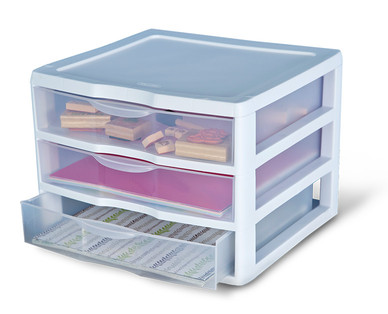 Easy Home 3-Drawer Wide Desk Storage