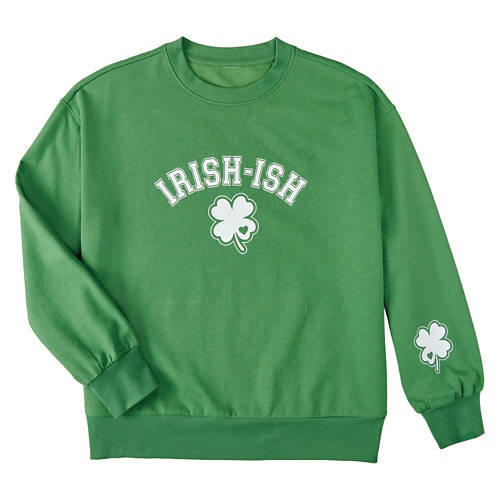 Ladies St. Patrick's Day Pullover - Green, M