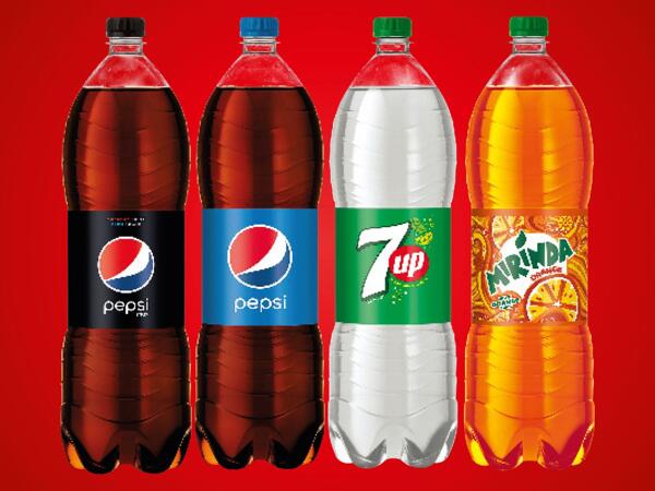 Cola Regular, Cola Max, 7UP oder Mirinda Orange
