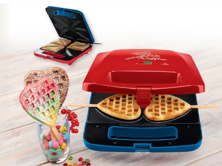 SILVERCREST KITCHEN TOOLS(R) 1,400W Waffle Maker/Sandwich Toaster