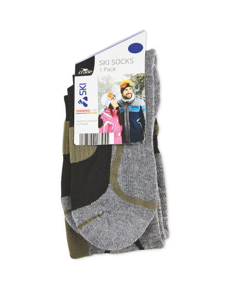 Black/Green Ski Socks