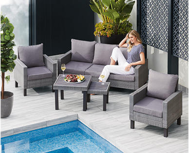 Wicker Outdoor Setting 5pc