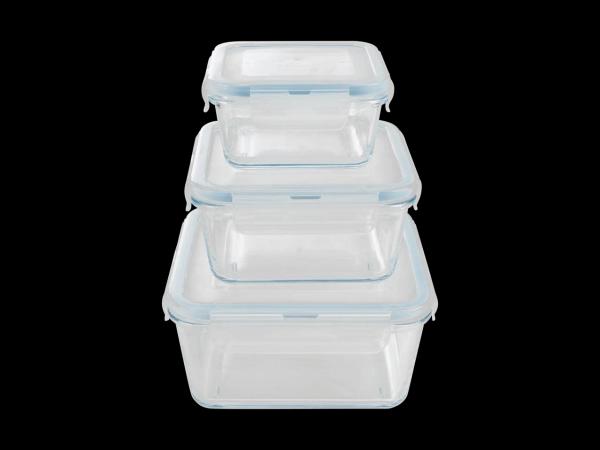 Glasfrischhaltedosen-Set, 3-teilig