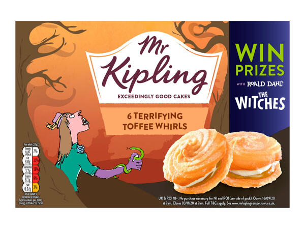 Mr Kipling 6 Terrifying Toffee Whirls