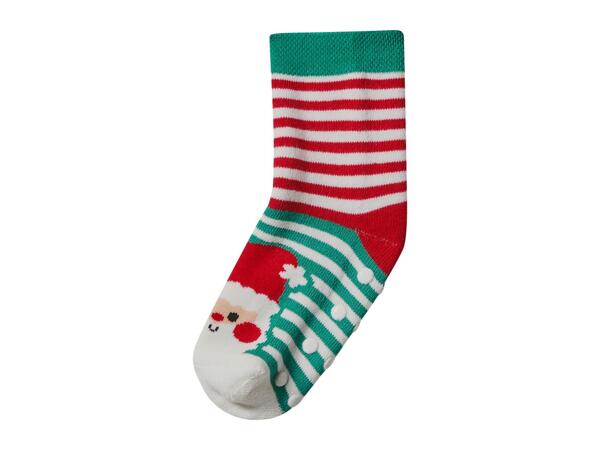 Lupilu Younger Kids' Grey & Striped Christmas Thermal Socks - 2 Pairs