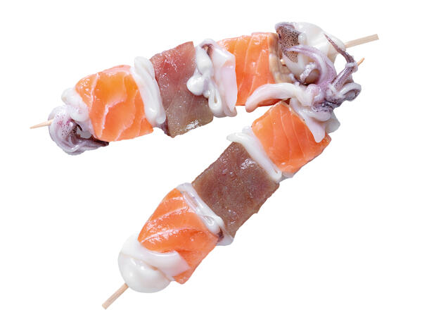 Gemischte Meeresfrüchtespieße