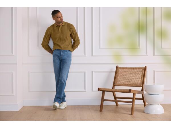 Men's Long Sleeve Polo Jumper
