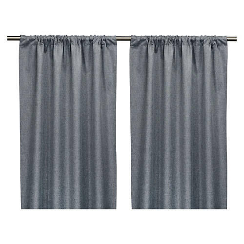 2 Pack Light Blocking Window Curtains - Gray Santana