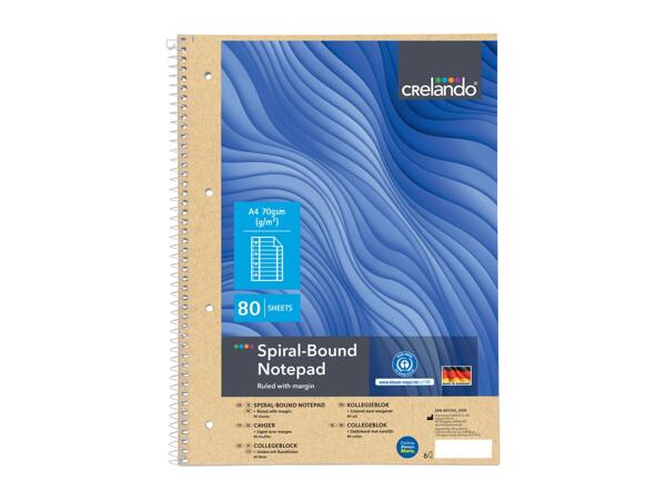 Crelando A4 Side Spiral-Bound Notepad