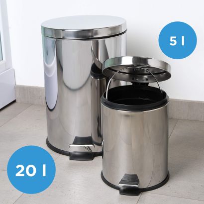 Set de poubelles à pédale, 2 pcs