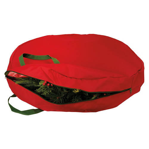 Holiday Wreath Storage Bag, Red