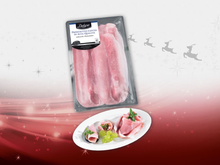 Prosciutto cotto italiano affettato