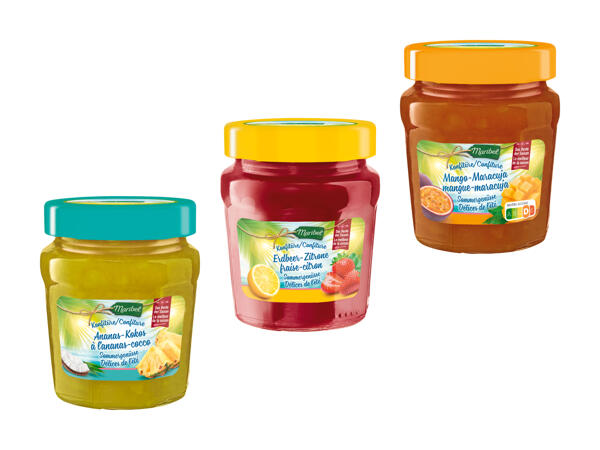 Confiture de fruits en duo