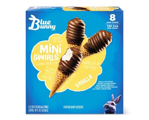 Blue Bunny 
 Mini Swirls Vanilla Cones