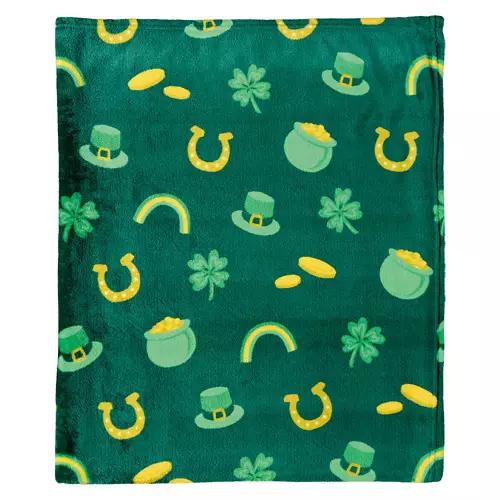 50" x 60" St. Patrick's Day Plush Throw - Luck of The Irish