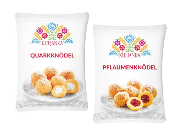 Pflaumenknödel oder Topfenknödel