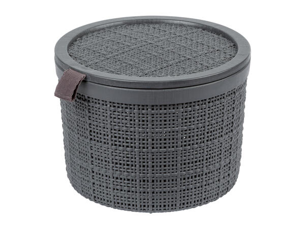 Curver 2L Jute Round Box With Lid