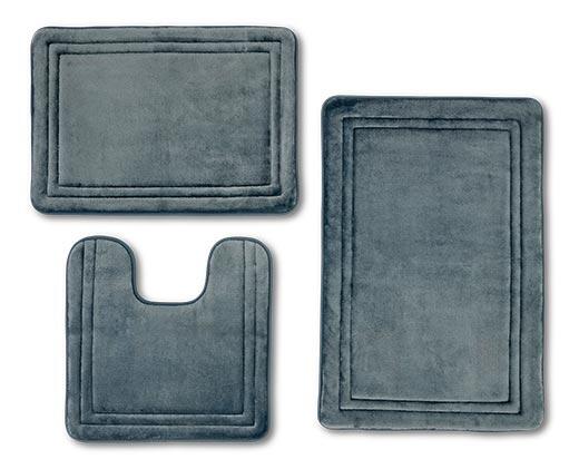 Huntington Home 3 Piece Memory Foam Bath Mat Set