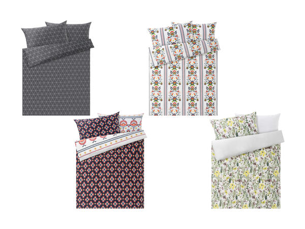 Parure de lit réversible en satin King Size
