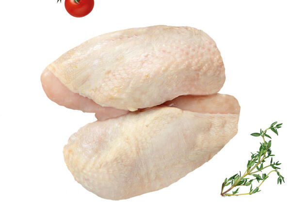 Frische Hendl-Filets mit Haut