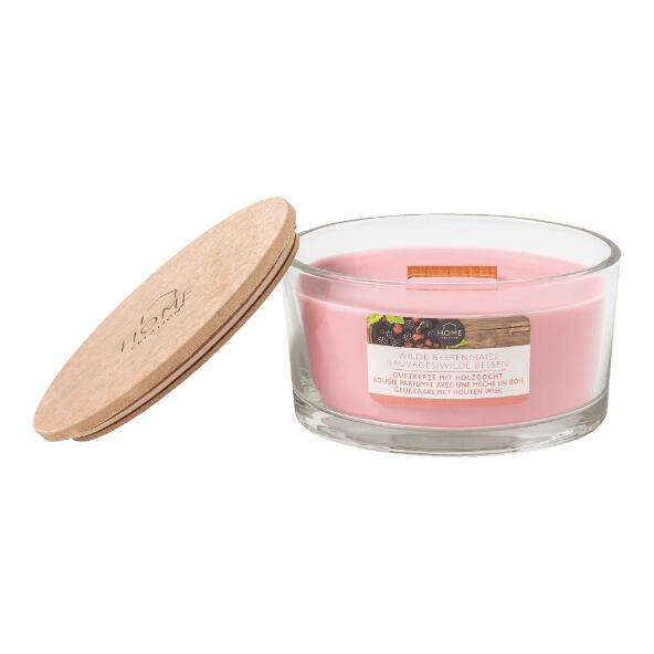HOME CREATION(R) 				Bougie parfumée à mèche en bois