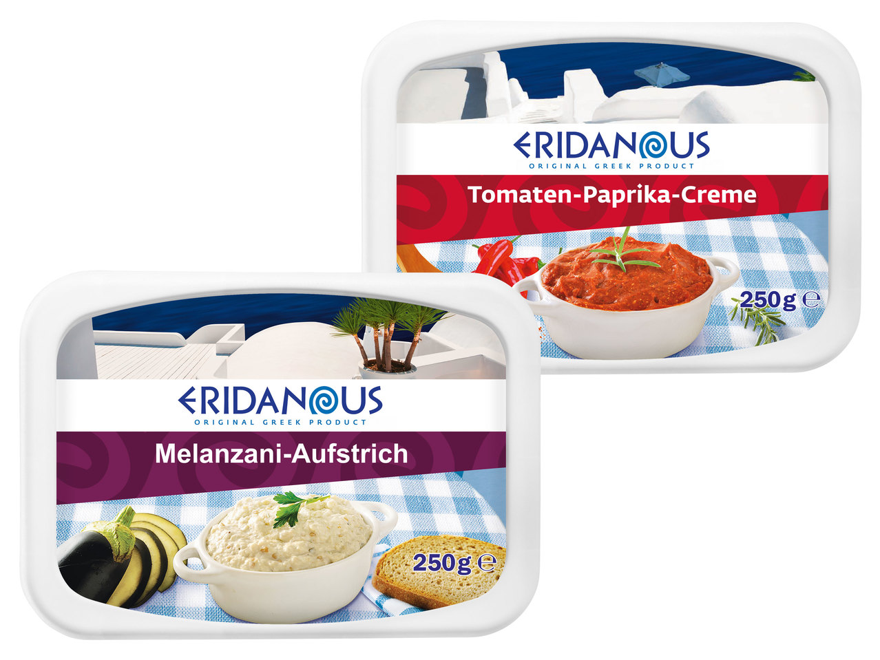 ERIDANOUS Melanzani-Aufstrich/Tomaten-Paprika-Creme