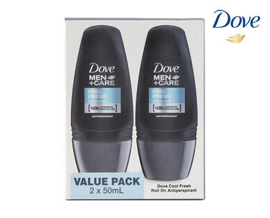 Dove Antiperspirant Roll-On Deodorant for Men or Women 2 x 50ml