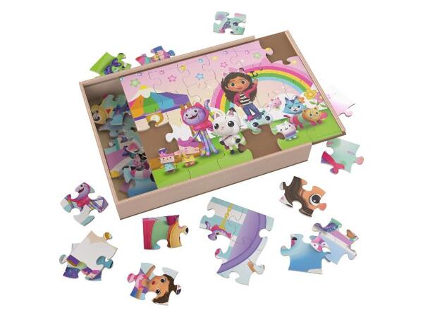 Dřevěné puzzle Tlapková patrola / Gábinin kouzelný domek