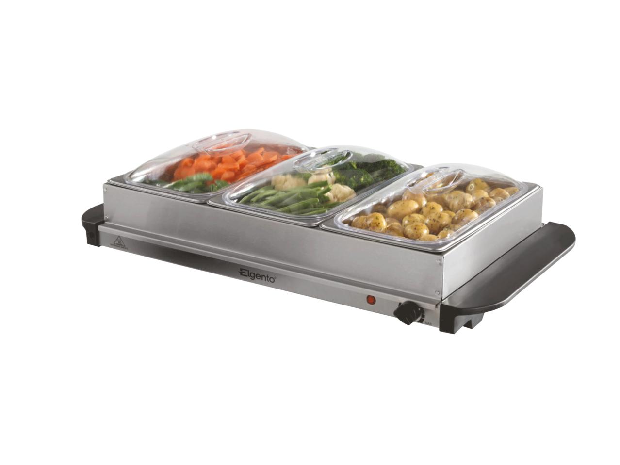 ELEGENTO 200W Three Tray Buffet Server
