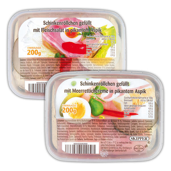 Schinkenröllchen