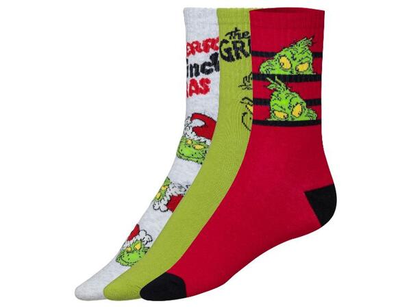 Dámské / Pánské ponožky Grinch, 3 páry
