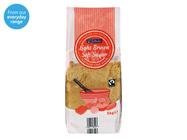Belbake Fairtrade Light Brown Soft Sugar