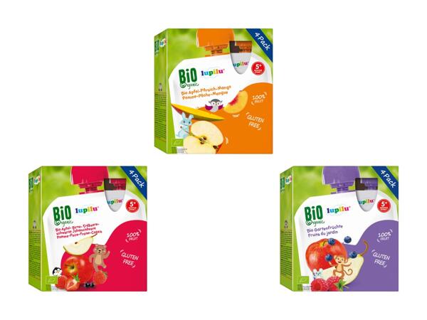 Boîte de poches de jus de fruit bio