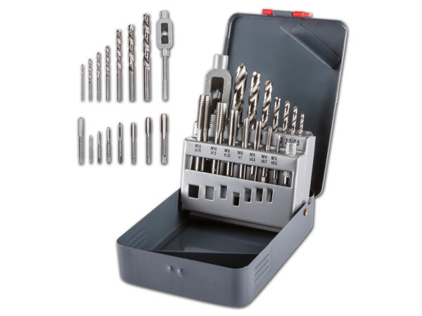 Bohrer- und Gewindebohrer-Set, 15-teilig
