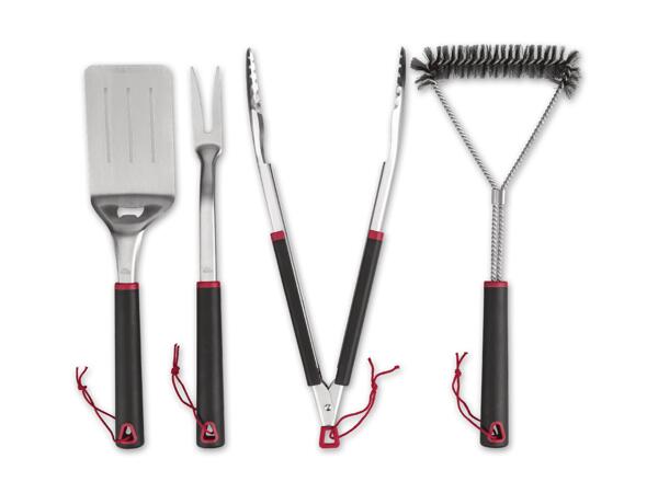 Grillbesteck-/Grillwender-Set, 4-teilig