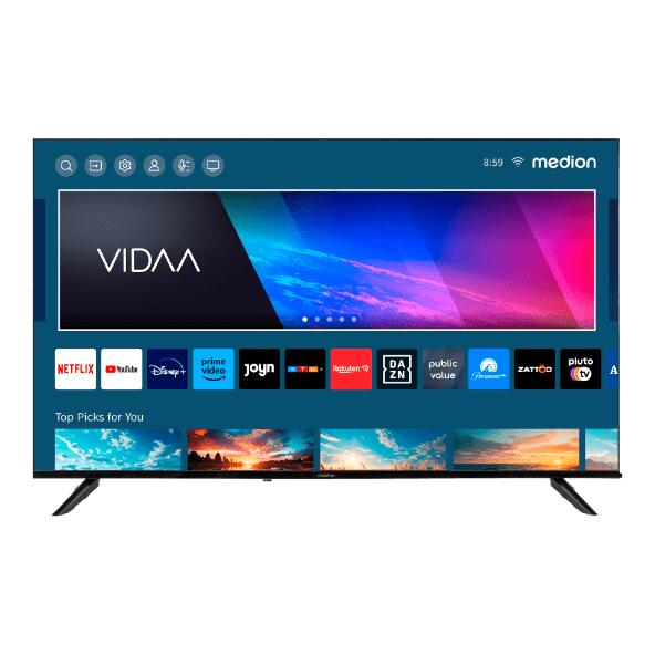 MEDION(R) LIFE(R) X15024 (MD31651) Téléviseur connecté ultra HD VIDAA de 127,5 cm/50"