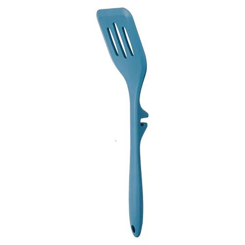 Clip On Silicone Utensil - Turner, Blue