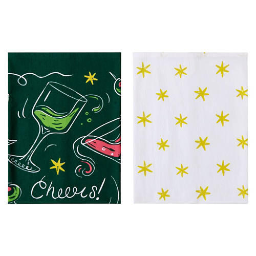 2 Pack Tea Towels - Cheers