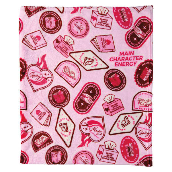 KIRKTON HOUSE Stickers Book Club Plush Throw - 50" X 60"