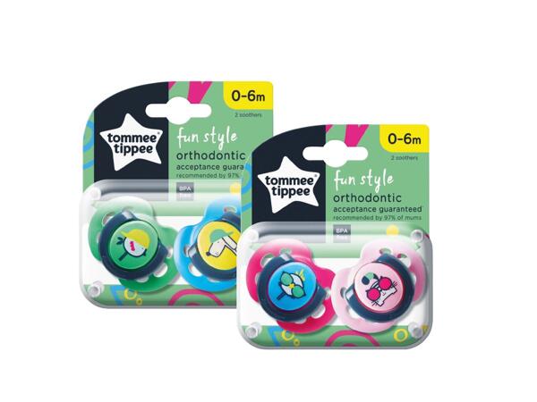 Tommee Tippee Fun Style Soother 0-6m 2pk