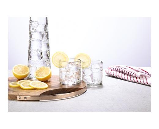 Crofton 
 Hammered Glass Carafe or 2-Pack Glasses