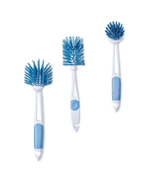Blue Oval/Glass/Dish Brush Set