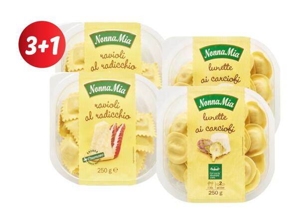 Ravioli with Radicchio or Lunette with Artihokes