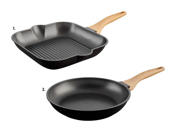 Poêle à griller/​poêle à frire en fonte d'aluminium