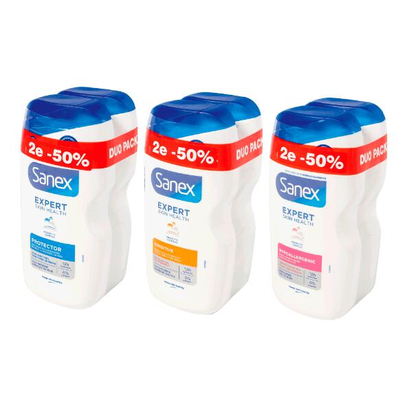 SANEX(R) 				Gel douche, 2 pcs