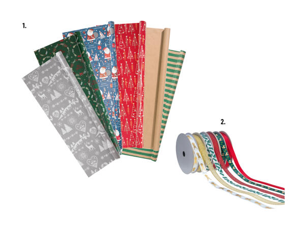 Geschenkpapier/Geschenkband-Set