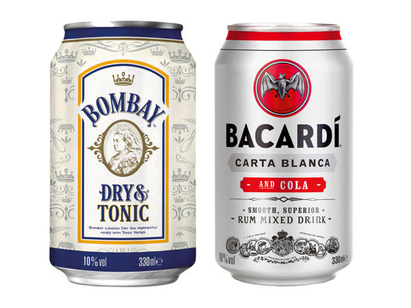 BACARDI/BOMBAY Carta Blanca & Cola/Dry & Tonic1